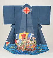 恵比寿大黒模様型染万祝の画像