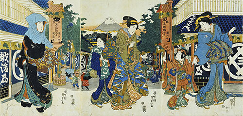 歌川国貞の初春の駿河町の画像1