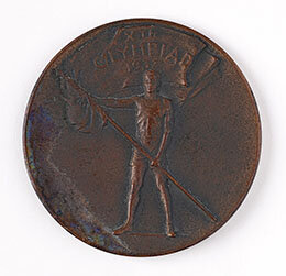 第10回オリンピック、ロサンゼルス大会参加記念章の画像