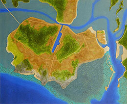 那覇湊周辺ジオラマ模型の画像