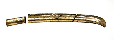 蕪木5号墳出土品より金銅製鞘付刀子の画像
