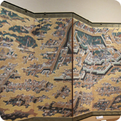 Edo-Zu Byobu (the folding-screen painting of scenes of Edo painted in the early Edo period)