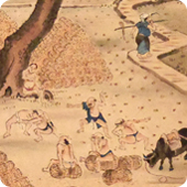 시키노코즈(사계 농경도) 병풍